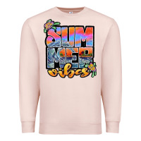 Pale Pink sum mer vibes Premium Sweatshirt - JahusDesignShop