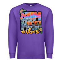 Purple sum mer vibes Premium Sweatshirt - JahusDesignShop