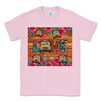 Bubblegum Pink love school bus leopard Classic Tee - Artiststas