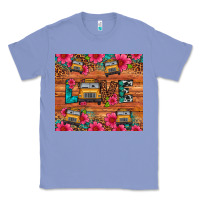 Colony Blue love school bus leopard Classic Tee - Artiststas