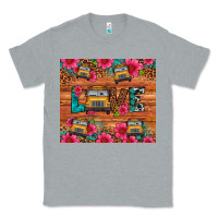 Heather Grey love school bus leopard Classic Tee - Artiststas
