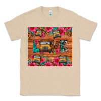 Mushroom love school bus leopard Classic Tee - Artiststas