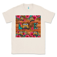 Natural love school bus leopard Classic Tee - Artiststas