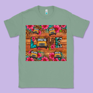 Love School Bus Leopard Classic Tee Designed By Artiststas