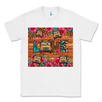 White love school bus leopard Classic Tee - Artiststas
