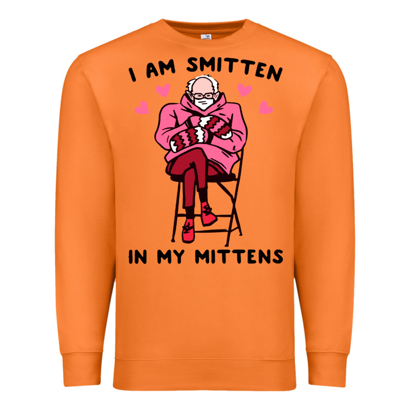 Funny I Am Smitten In My Mittens Bernie Premium Sweatshirt by artisFamous | Teevron