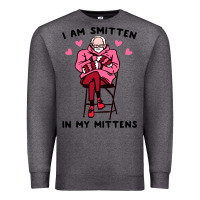 Charcoal Heather funny i am smitten in my mittens bernie Premium Sweatshirt - artisFamous