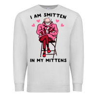 Dove Grey funny i am smitten in my mittens bernie Premium Sweatshirt - artisFamous