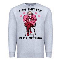 Heather Grey funny i am smitten in my mittens bernie Premium Sweatshirt - artisFamous