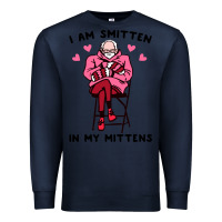 Navy funny i am smitten in my mittens bernie Premium Sweatshirt - artisFamous