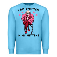 Ocean Blue funny i am smitten in my mittens bernie Premium Sweatshirt - artisFamous