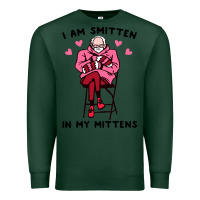Sports Green funny i am smitten in my mittens bernie Premium Sweatshirt - artisFamous