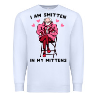 White funny i am smitten in my mittens bernie Premium Sweatshirt - artisFamous