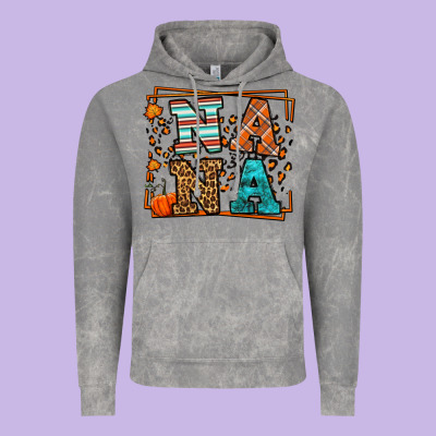 Fall Autumn Leopard Nana Vintage Hoodie Designed By Lillyallendesigns