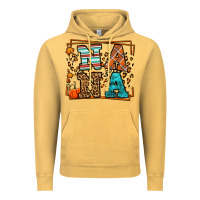 Vintage Mustard Fall Autumn Leopard Nana Vintage Hoodie - LillyAllenDesigns