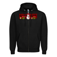 Black Christmas snowman Zipper Hoodie - JahusDesignShop