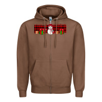 Chestnut Christmas snowman Zipper Hoodie - JahusDesignShop