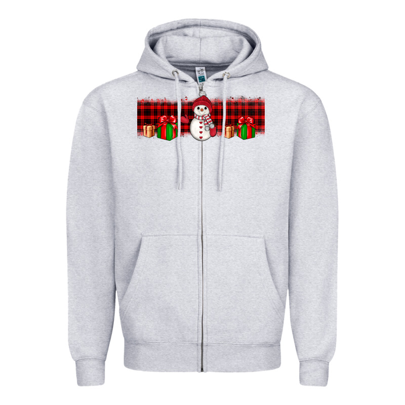 Christmas Snowman Zipper Hoodie by JahusDesignShop | Teevron