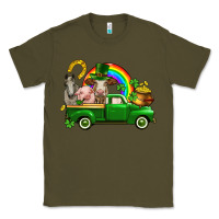 Army Green St. Patrick's Day farm animals Classic Tee - CowGirlArtShop
