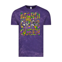 Cloud Purple Mardi Gras Queen Vintage Tee - BundleAndBundleShop
