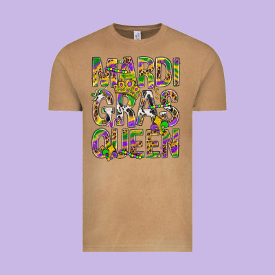 Mardi Gras Queen Vintage Tee Designed By Bundleandbundleshop