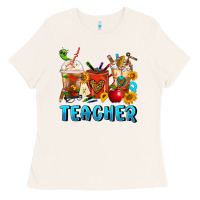 Bone Teacher Coffee Cups Ladies Tee - FaDigitalArtStudio