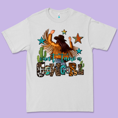 Can't Tame A Cowgirl Premium Tee Designed By Oliviacreatesart