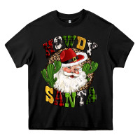Black howdy santa western cactus christmas Heavy Core Tee - CowGirlArtShop