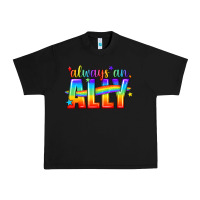 Black Always An Ally Pride LGBTQ Urban Heavy Tee - BundleAndBundleShop