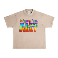 French Oak Always An Ally Pride LGBTQ Urban Heavy Tee - BundleAndBundleShop