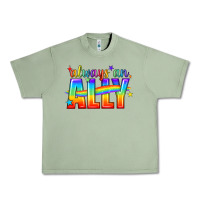 Oil Green Always An Ally Pride LGBTQ Urban Heavy Tee - BundleAndBundleShop