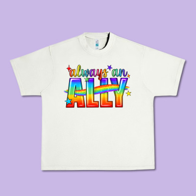 Always An Ally Pride Lgbtq Urban Heavy Tee Designed By Bundleandbundleshop