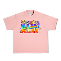 Salmon Always An Ally Pride LGBTQ Urban Heavy Tee - BundleAndBundleShop