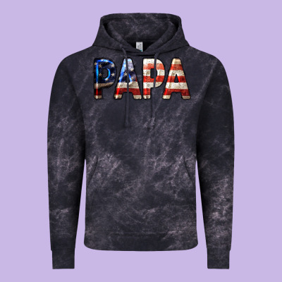 American Flag Papa 4th Of July Vintage Hoodie Designed By Lillyallendesigns