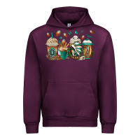 Mauve Wine indian headdress coffee cups Urban Hoodie - Jasminsmagicworld