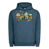 Pigment Midnight Navy indian headdress coffee cups Urban Hoodie - Jasminsmagicworld