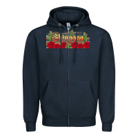 Navy chingona Zipper Hoodie - JahusDesignShop