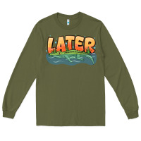 Army Green Later Long Sleeve Tee - CowhideDigitalArt