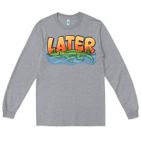 Heather Grey Later Long Sleeve Tee - CowhideDigitalArt