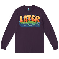Plum Later Long Sleeve Tee - CowhideDigitalArt