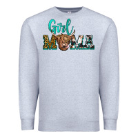Heather Grey girl mama Premium Sweatshirt - JahusDesignShop