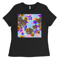 Stars And Sunflowers Seamless Pattern Ladies Tee | Teevron