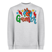 Heather Grey gamer Heavyweight Sweatshirt - JahusDesignShop