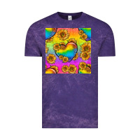 Cloud Purple Pride lgbtq leopard hearts and sunflowers seamless Vintage Tee - BundleAndBundleShop