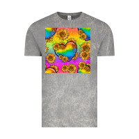 Pride Lgbtq Leopard Hearts And Sunflowers Seamless Vintage Tee | Teevron