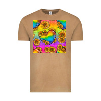 Vintage Camel Pride lgbtq leopard hearts and sunflowers seamless Vintage Tee - BundleAndBundleShop