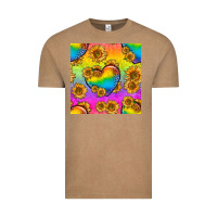 Vintage Coffee Pride lgbtq leopard hearts and sunflowers seamless Vintage Tee - BundleAndBundleShop