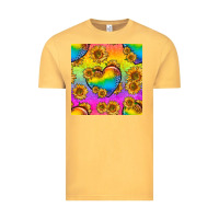 Vintage Mustard Pride lgbtq leopard hearts and sunflowers seamless Vintage Tee - BundleAndBundleShop