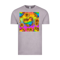 Vintage Zinc Pride lgbtq leopard hearts and sunflowers seamless Vintage Tee - BundleAndBundleShop