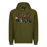 Army Green salty witch Premium Hoodie - CowhideDigitalArt